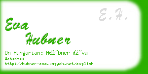 eva hubner business card